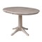 International Concepts Round 36 in Rd Top Pedestal Table, 12 in Leaf, 28.9 inH, Dining Ht, Washed Gray Taupe, 36 in W, 48 in L K09-36RXT-27B - alternate 2